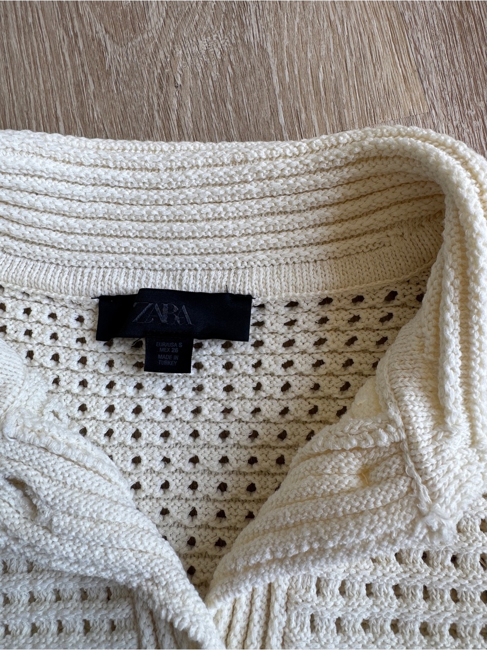 ZARA NEW knit fringe mini skirt and button top cream ivory - Picture 9 of 11